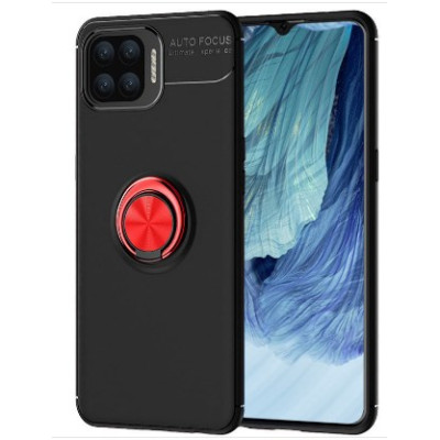 Чехол накладка Color Ring Samsung A325 (A32) Черная/Красная
