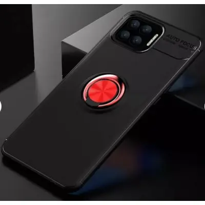 Чехол накладка Color Ring Samsung A325 (A32) Черная/Красная