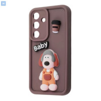 Чохол накладка Pretty Things Samsung A165 (A16) Коричнева/Малюк