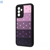 Чехол накладка Wave Artfull Samsung A165 (A16) Чёрный (Little Hearts)