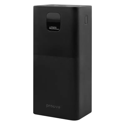 Універсальна мобільна батарея Повербанк Proove Giant Lite 40000mAh 22.5W Чорний