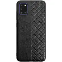 Чехол накладка Weave Side Samsung A315 (A31) Черная