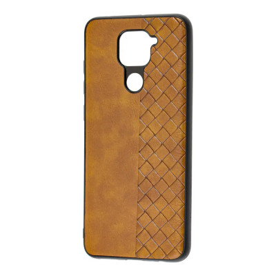 Чохол накладка Weave Side Xiaomi Redmi Note 9 Коричнева