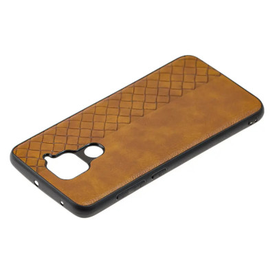 Чохол накладка Weave Side Xiaomi Redmi Note 9 Коричнева