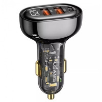 Автомобильное зарядное устройство Usams US-CC159 2USB +1USB-C 80W 3A Black, Чёрный Автомобильное зарядное устройство Usams US-CC159 2USB +1USB-C 80W 3A Black, Чёрный