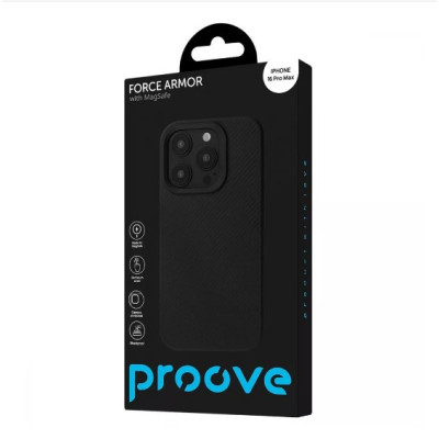Чехол Накладка Proove Force MagSafe iPhone 16 Pro Max Черная