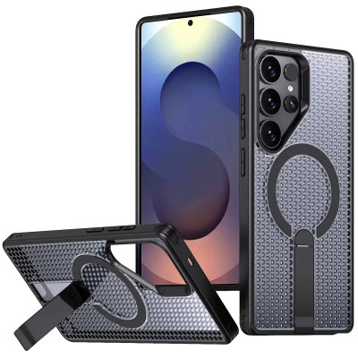 Чехол Накладка Breeze MagSafe Samsung S938 (S25 Ultra) Черная Чехол Накладка Breeze MagSafe Samsung S938 (S25 Ultra) Черная