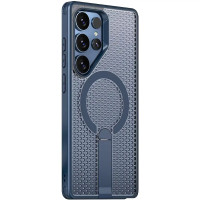 Чехол Накладка Breeze MagSafe Samsung S938 (S25 Ultra) Синяя