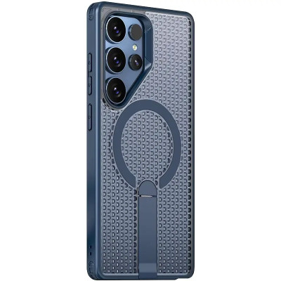 Чехол Накладка Breeze MagSafe Samsung S938 (S25 Ultra) Синяя