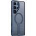 Чехол Накладка Breeze MagSafe Samsung S938 (S25 Ultra) Синяя