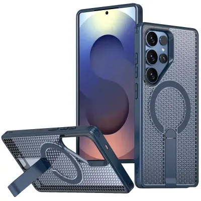 Чехол Накладка Breeze MagSafe Samsung S938 (S25 Ultra) Синяя