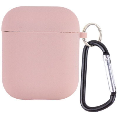 Чохол для навушників AirPods 1/2 Microfiber Рожевий Пісок