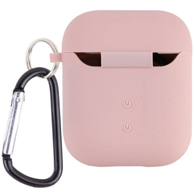 Чохол для AirPods 1/2 Microfiber Рожевий Пісок