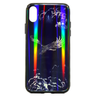Чохол накладка Glass Lumi iPhone XS Max Яструб (Уцінка)