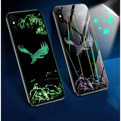 Чохол накладка Glass Lumi iPhone XS Max Яструб (Уцінка)