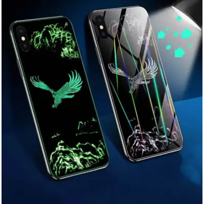 Чохол накладка Glass Lumi iPhone XS Max Яструб (Уцінка)