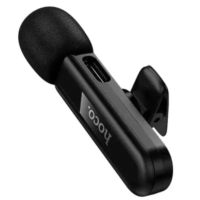 Безпроводной петличный микрофон Hoco L20A Lightning + Type C Чёрный Безпроводной петличный микрофон Hoco L20A Lightning + Type C Чёрный