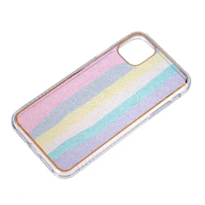 Чехол накладка Rainbow iPhone 11 Розовая