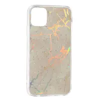 Чехол накладка Marble iPhone 11 Золотая