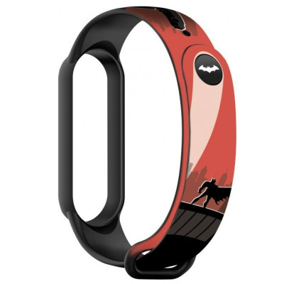 Ремешок Принт Mi Band 5/6/7 Batman