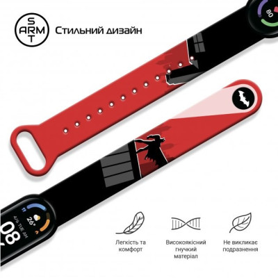 Ремешок Принт Mi Band 5/6/7 Batman