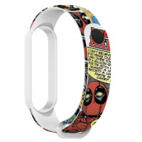 Ремешок Принт Mi Band 5/6/7 Deadpool