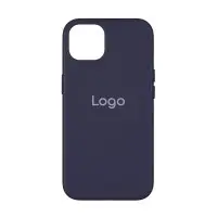 Чехол накладка Leather Case with MagSafe iPhone 14 Pro Синий/Ink