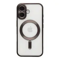 Чехол Накладка Metal Matte MagSafe iPhone 16 Черная