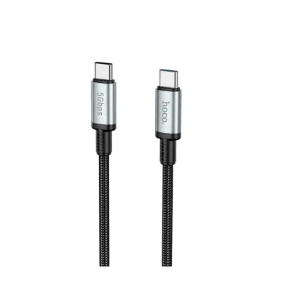 Кабель дата Hoco US06 Type-C to Type-C 100W USB3.2 0,5м Чорний