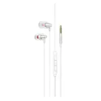 Провідні вакуумні навушники-гарнітура Hoco M90 Black, Срібні Провідні вакуумні навушники-гарнітура Hoco M90 Black, Срібні