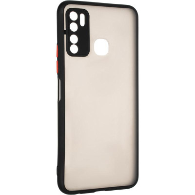 Чохол накладка Gelius Bumper Mat Tecno Pop 5 Чорна/Червона
