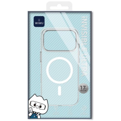 Чохол Накладка WIWU Invisible Pro YXK-207 MagSafe iPhone 17 Pro Прозора Чохол Накладка WIWU Invisible Pro YXK-207 MagSafe iPhone 17 Pro Прозора
