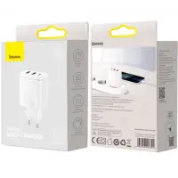 Сетевое зарядное устройство Baseus 2USB+1USB-C Compact 30W White, Белый Сетевое зарядное устройство Baseus 2USB+1USB-C Compact 30W White, Белый