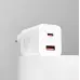 Мережевий зарядний пристрій Baseus Super Si 1USB+1USB-C 30W White, Білий