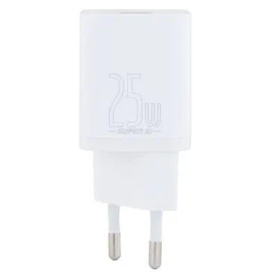 Мережевий зарядний пристрій Baseus Super Si 25W Type-C to Type-C White, Білий