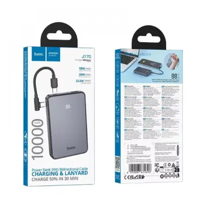 Универсальная мобильная батарея Повербанк Hoco J170A 22.5W 10000mAh Черный Универсальная мобильная батарея Повербанк Hoco J170A 22.5W 10000mAh Черный