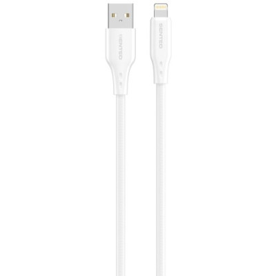 Кабель дата Senteo SL-04 Embossed Transparent Silicone Cable Lightning 1м Білий