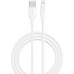 Кабель дата Senteo SL-04 Embossed Transparent Silicone Cable Lightning 1м Білий