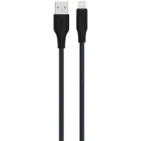 Кабель дата Senteo SL-04 Embossed Transparent Silicone Lightning 1м Чорний