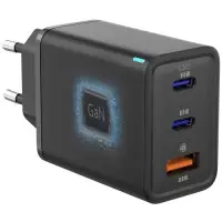Сетевое зарядное устройство Senteo Z-14 USB+2USB-C 3A PD 65W Black, Черный