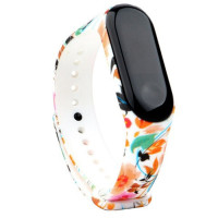 Ремешок Принт Mi Band 5/6 Цветы/Листья