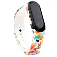 Ремешок Принт Mi Band 5/6 Цветы/Листья
