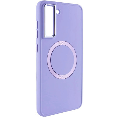Чехол накладка Bonbon Metal MagSafe Samsung S901 (S22)  Сиреневая/Dasheen