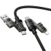 Кабель Hoco U151 Goldsmith 4in1 Type-C to USB-A/ Type-C to Lightning 240W 1.2м Чёрный Кабель Hoco U151 Goldsmith 4in1 Type-C to USB-A/ Type-C to Lightning 240W 1.2м Чёрный