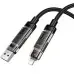 Кабель Hoco U151 Goldsmith 4in1 Type-C to USB-A/ Type-C to Lightning 240W 1.2м Чёрный Кабель Hoco U151 Goldsmith 4in1 Type-C to USB-A/ Type-C to Lightning 240W 1.2м Чёрный