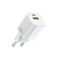 Мережевий зарядний пристрій Wiwu 33W USB-A + USB-C Білий