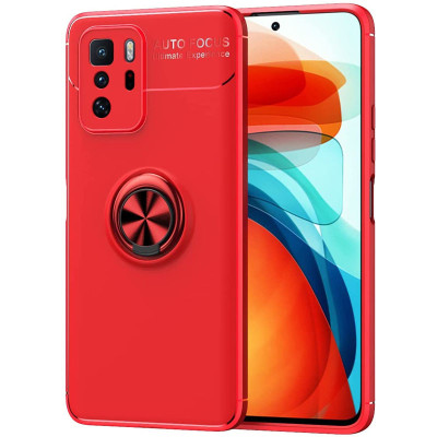 Чехол накладка Color Ring Xiaomi Redmi 10 Красная