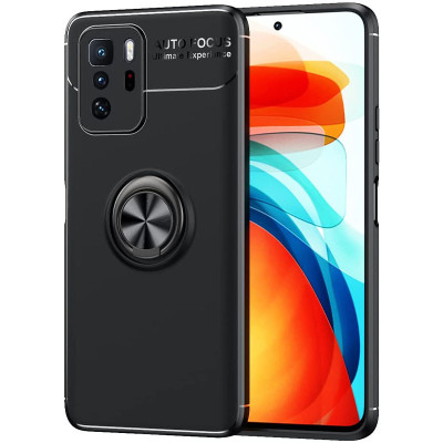 Чехол накладка Color Ring Xiaomi Redmi 10 Черная