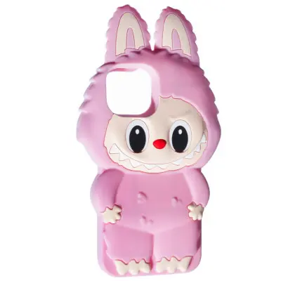 Чехол накладка Labubu iPhone 12 Розовая