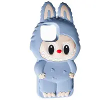 Чехол накладка Labubu iPhone 15 Серая